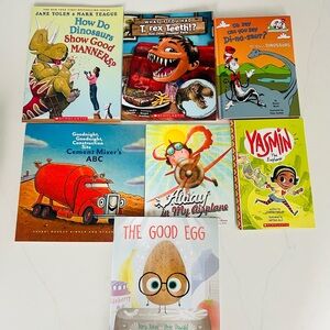 Children's Dinosaur Adventure Book Set Lot of 7 school kids books scholastic.